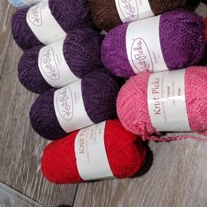 Knit Picks skeins of many varieties of colors. Pima cotton. Price